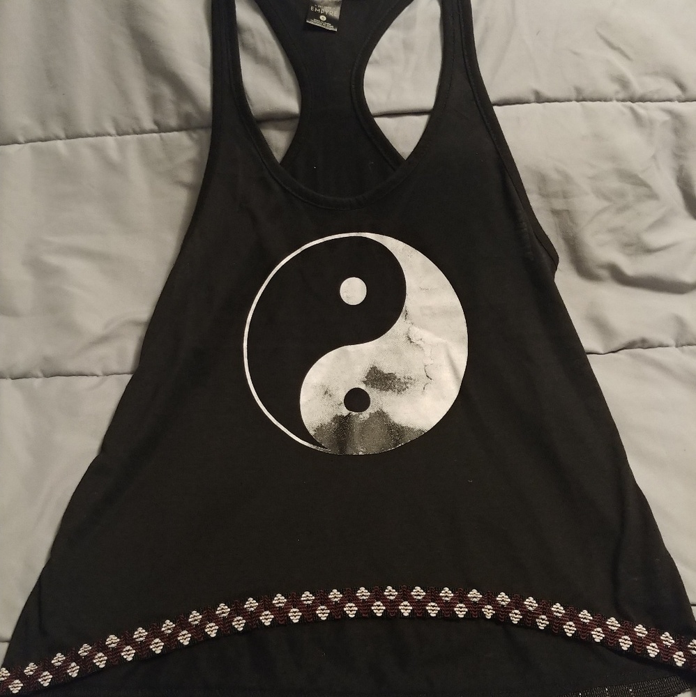 Ying yang racerback tank top